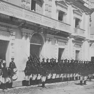 Guardia de Honor frente al Palacio de Gobierno del Departamento del Atlántico. 1928.